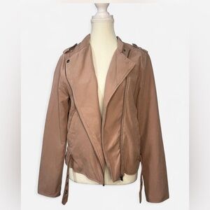 BE‎ COOL pink suede Jacket size Large